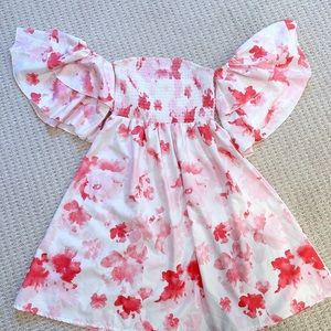 SundayUp boutique light pink watercolor sundress size small! Only worn once!